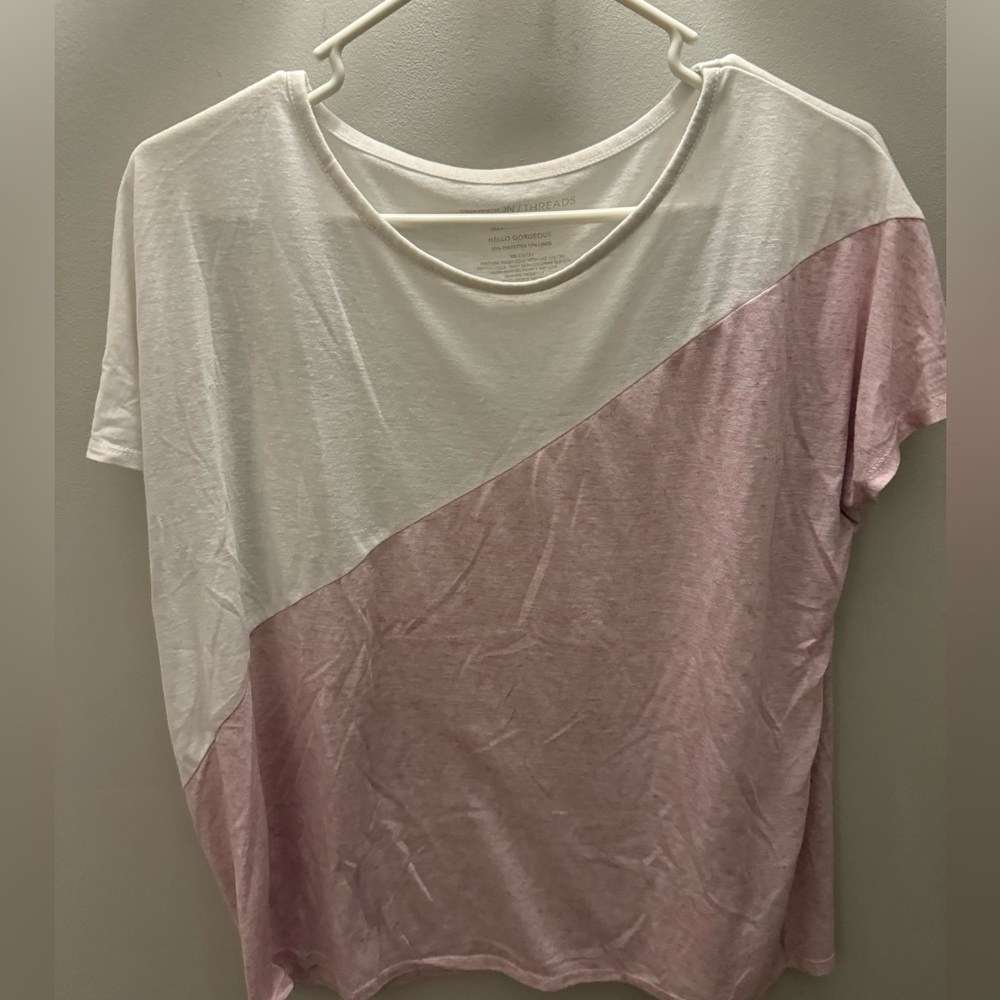 Cream and pink blouse